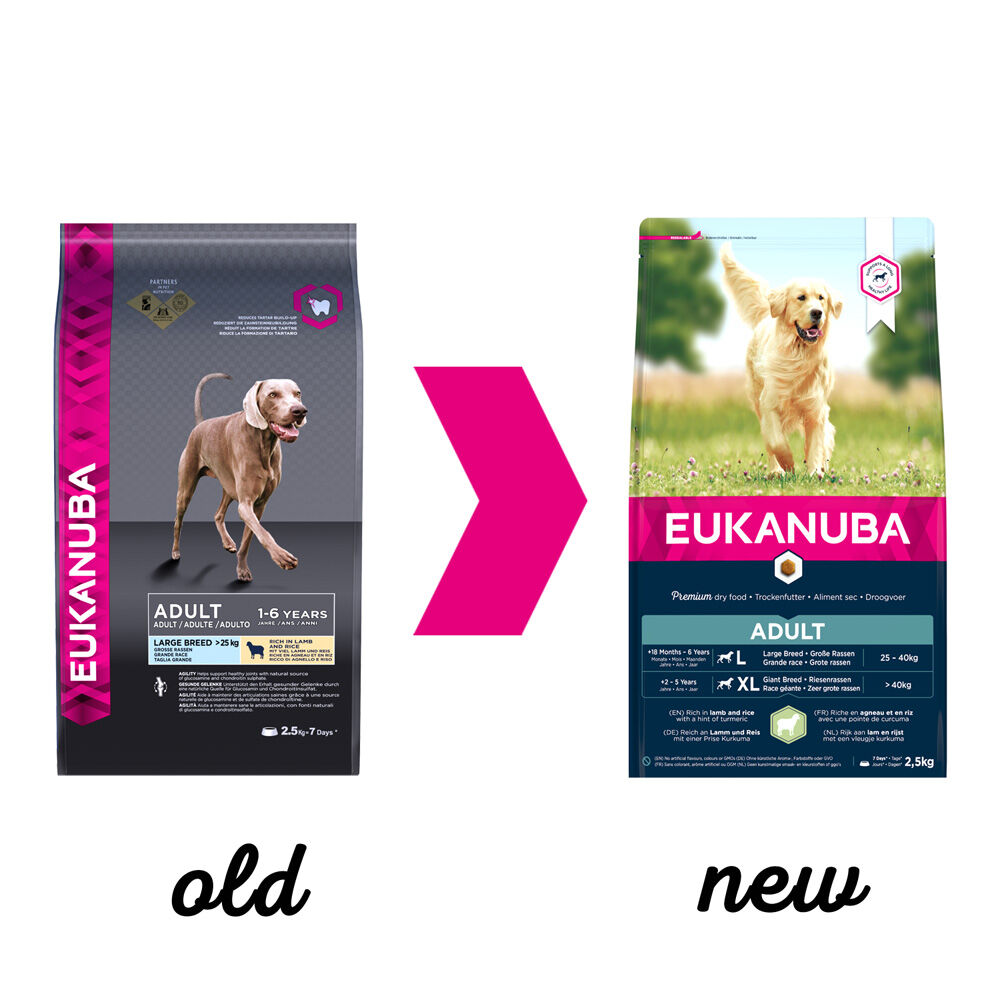Eukanuba Dog Adult Large Breed - Hondenvoer - Lam - Rijst - 2,5 kg