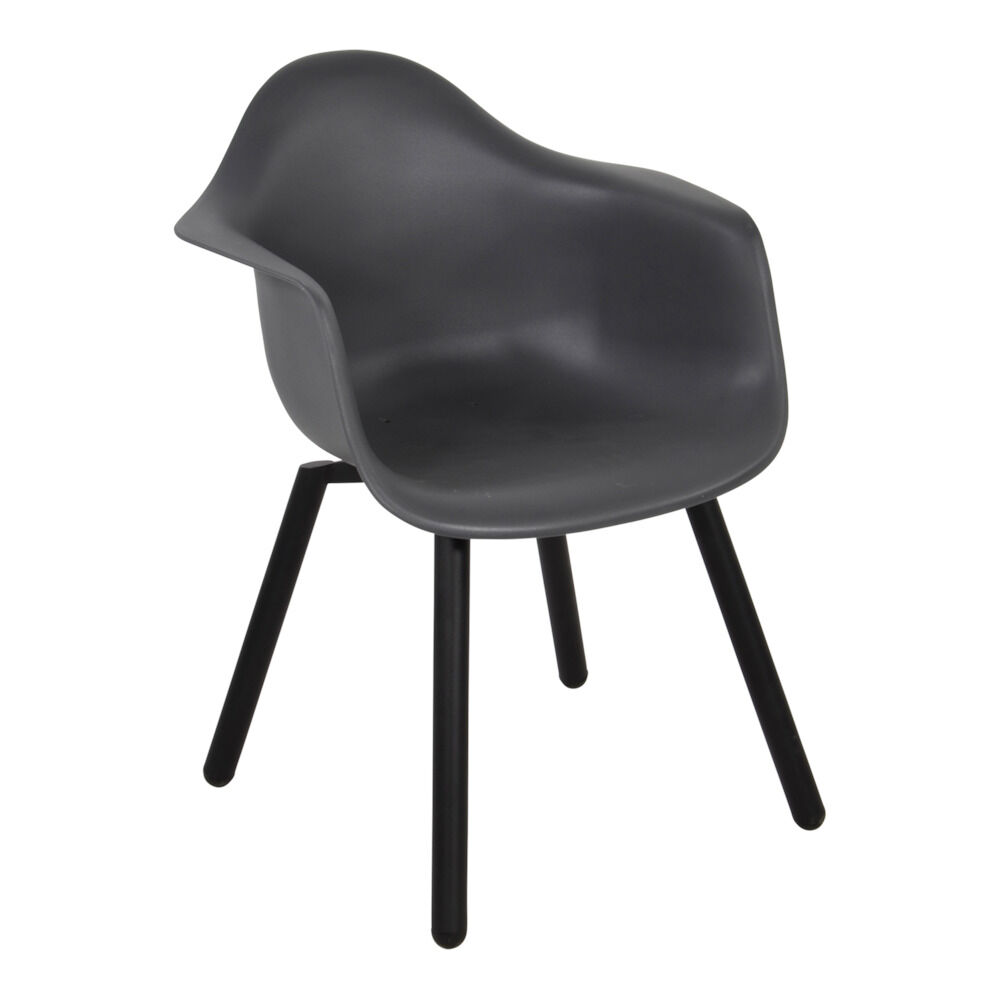 Lesli Living Montreux - Tuinstoel - 1.00 cm - Grijs - 63.00 cm - 44.00 cm