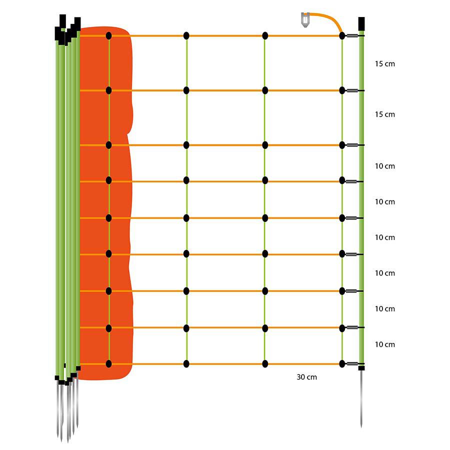 Gallagher Combinet Enkele pen - Afrasteringsnetten - 17.00 cm - 110.00 cm - 5000.00 cm - 17.00 cm