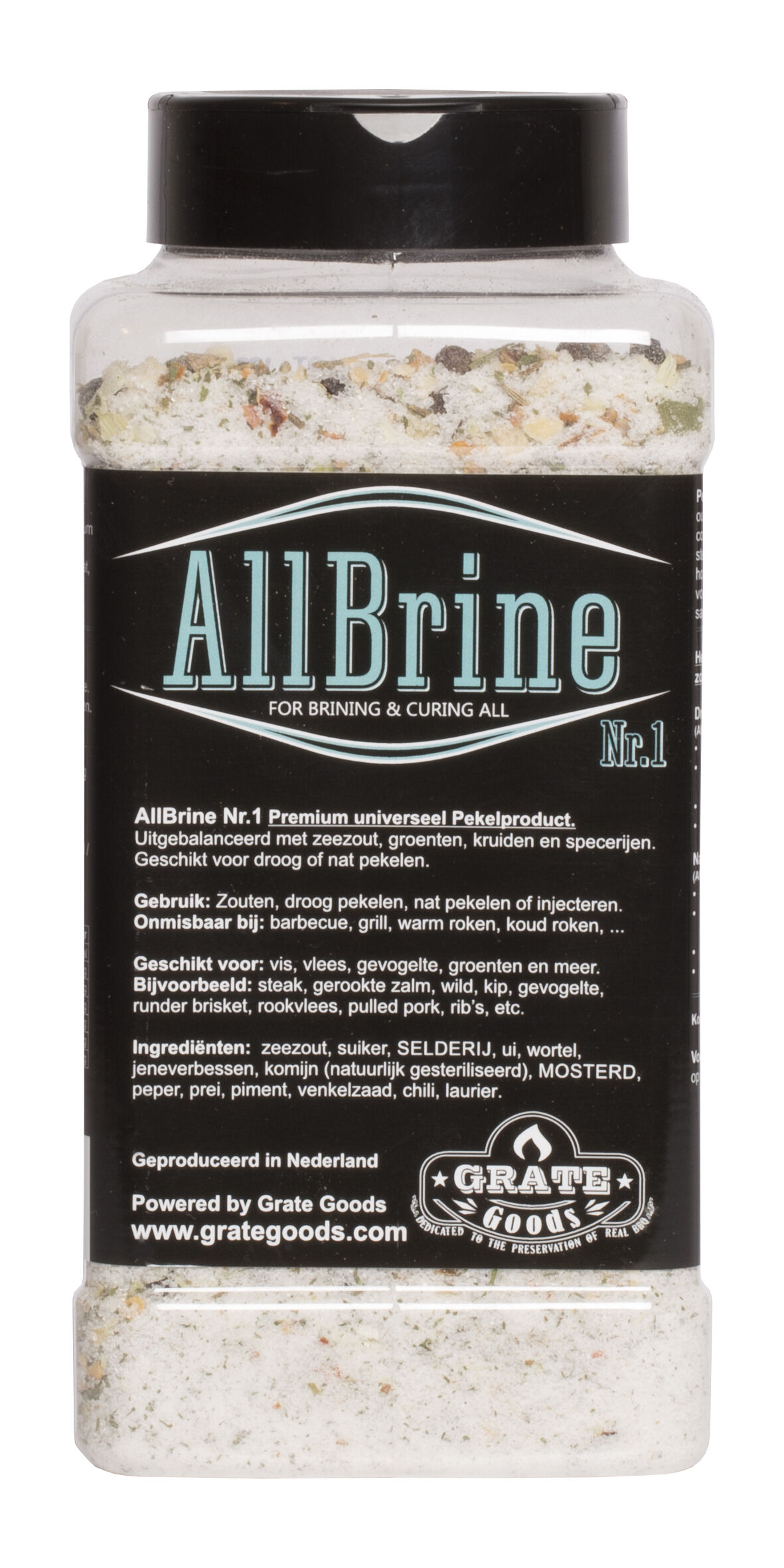 Grate goods Allbrine nr. 1 - BBQ pekelzout Grate goods Allbrine nr. 1 - BBQ pekelzout