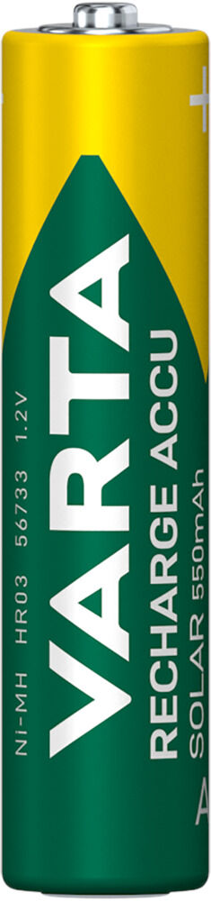 VARTA Solar AAA  550mAh Oplaadbaar - Batterij