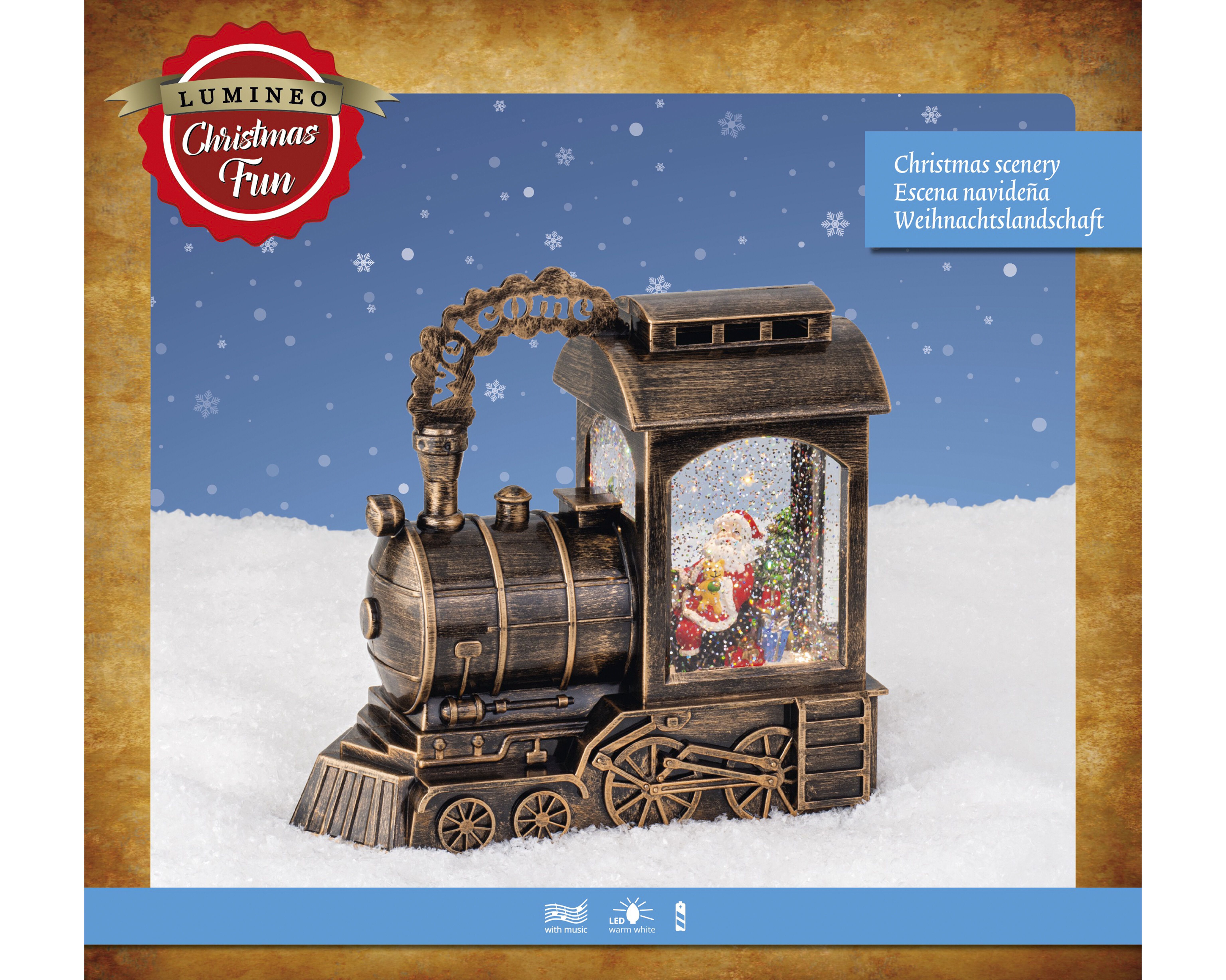 Lumineo LED Trein - Waterspinner - 1 - Geel - Warm wit