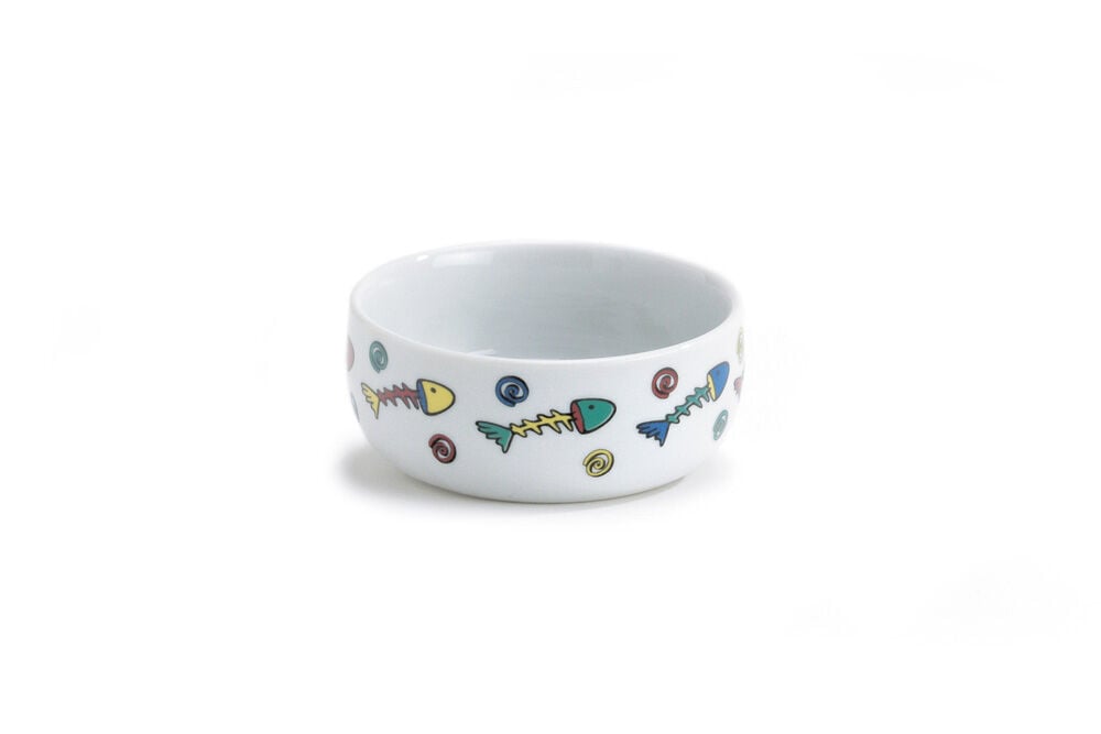Beeztees Voerbak met visdecoratie - 5.00 cm - Wit - 11.00 cm - 11.00 cm - 11.00 cm