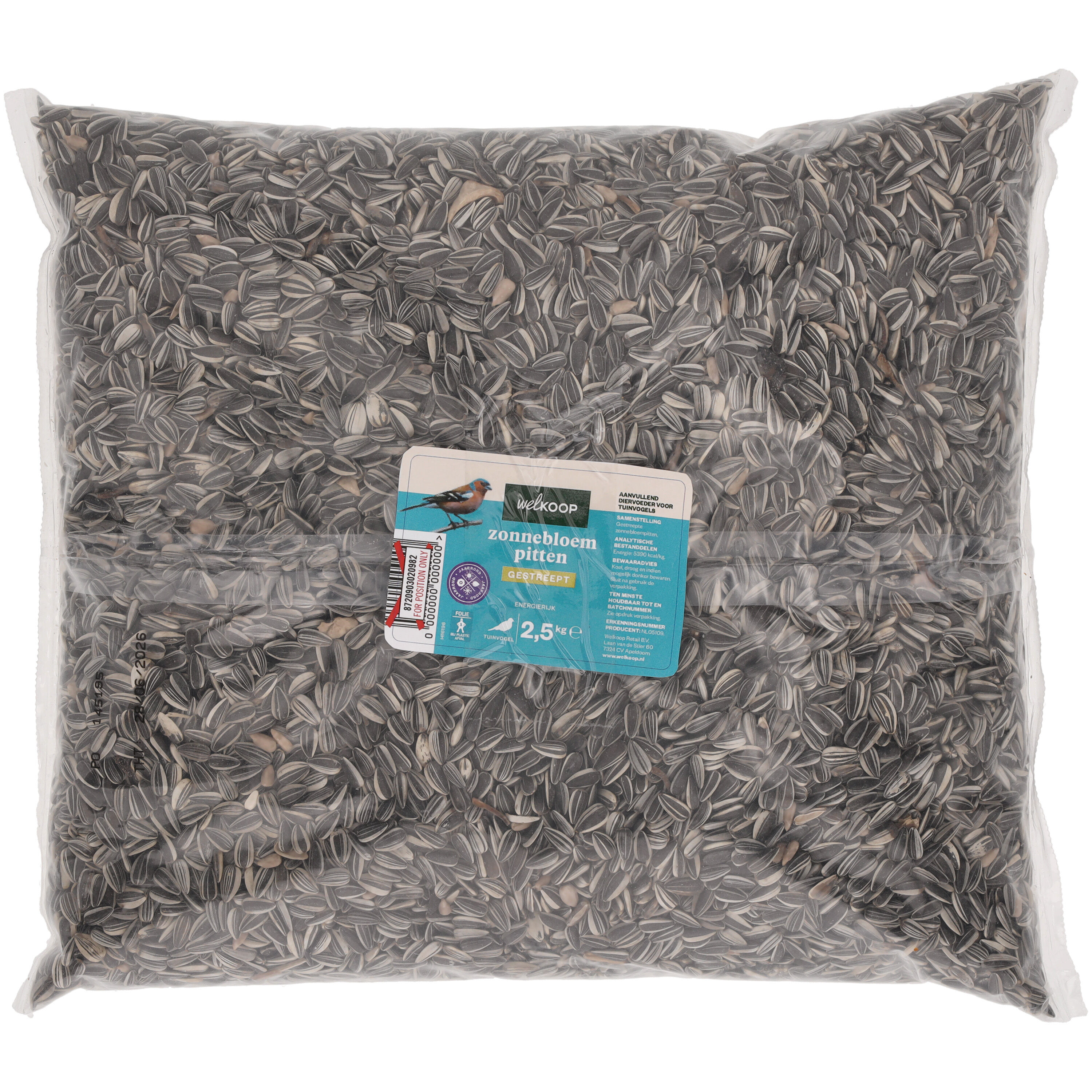 Welkoop - Gestreepte Zonnebloempitten - Tuinvogelvoer - 2.5 Welkoop - Gestreepte Zonnebloempitten - Tuinvogelvoer - 2.5