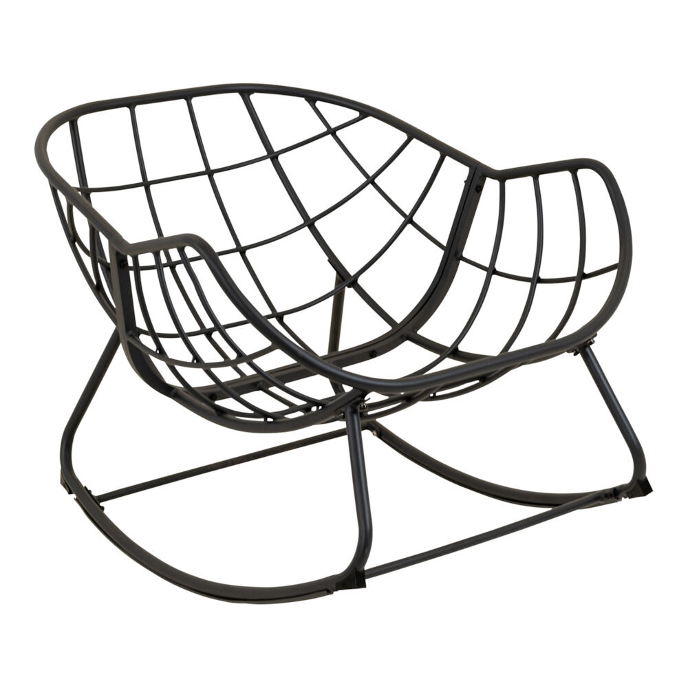 Lesli Living Cozy - Schommelstoelen - 1.00 cm - Grijs - 117.00 cm - 97.00 cm