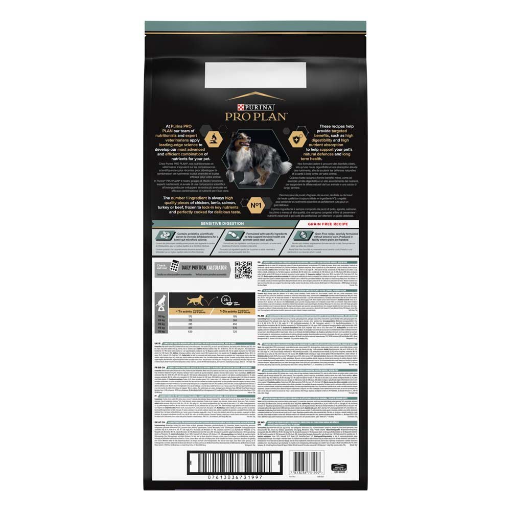 PRO PLAN Sensitive Digestion Adult Medium/Large - Hondenvoer - 12 - kalkoen