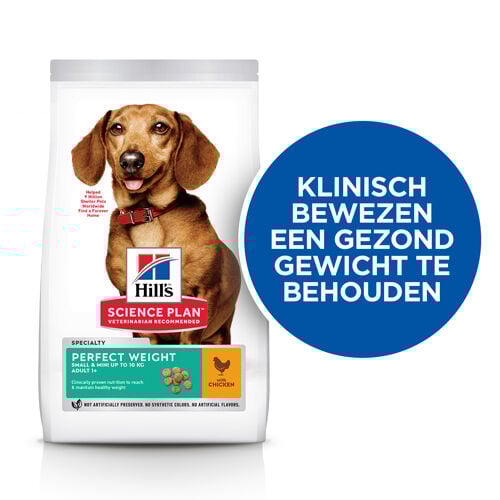 Hill's Science Plan Perfect Weight Adult Small - Mini - Hondenvoer - 1.5 - kip