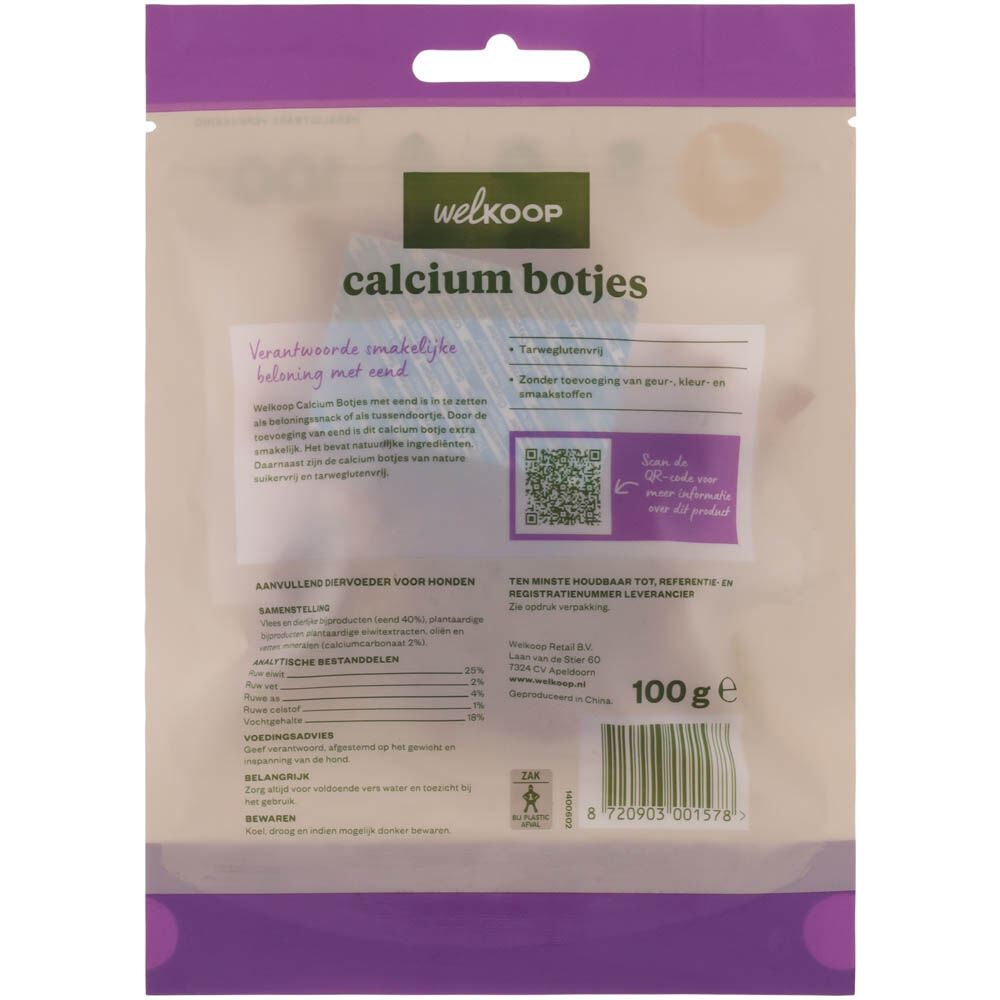 Welkoop - Calcium Botjes - 100 - eend - XS