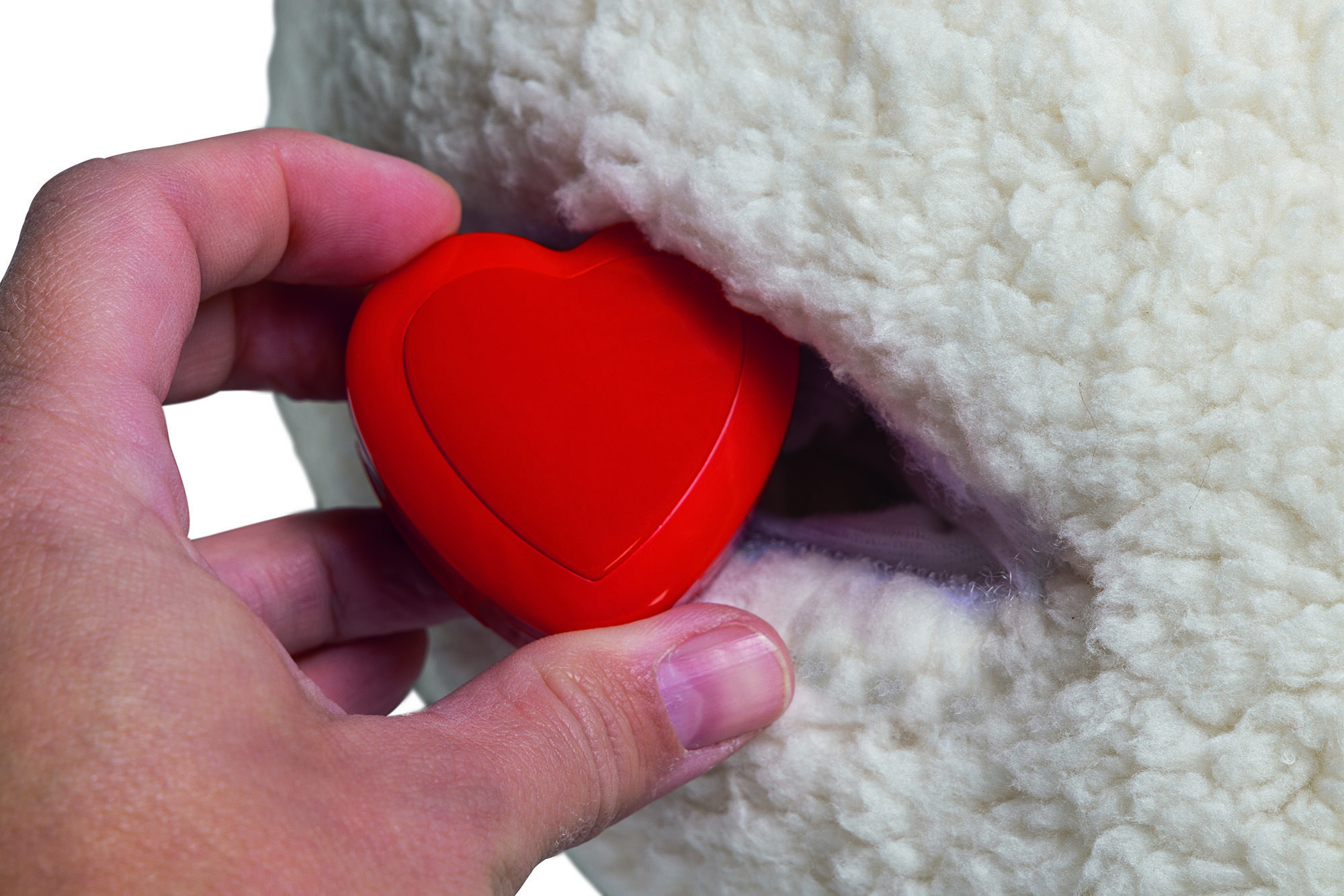 Beeztees Schaap - Knuffel met hartslag - Puppyspeelgoed - Grijs Wit - 14x36x25 cm