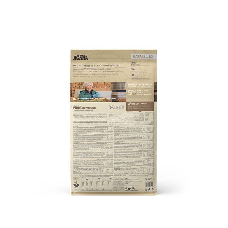 Acana Singles Free-Run - Hondenvoer - Eend - 11,4 kg
