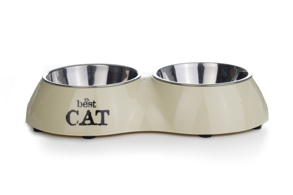 Beeztees Best Cat - Dinerset - Beige - 5x26x15.5 cm Beeztees Best Cat - Dinerset - Beige - 5x26x15.5 cm