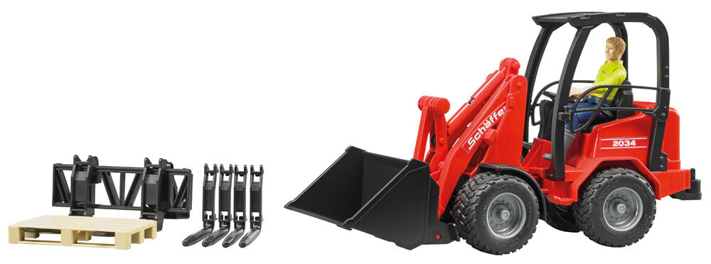 Bruder Schäffer 2034 met bestuurder en accessoires 1:16 - Landbouwmachines Bruder Schäffer 2034 met bestuurder en accessoires 1:16 - Landbouwmachines