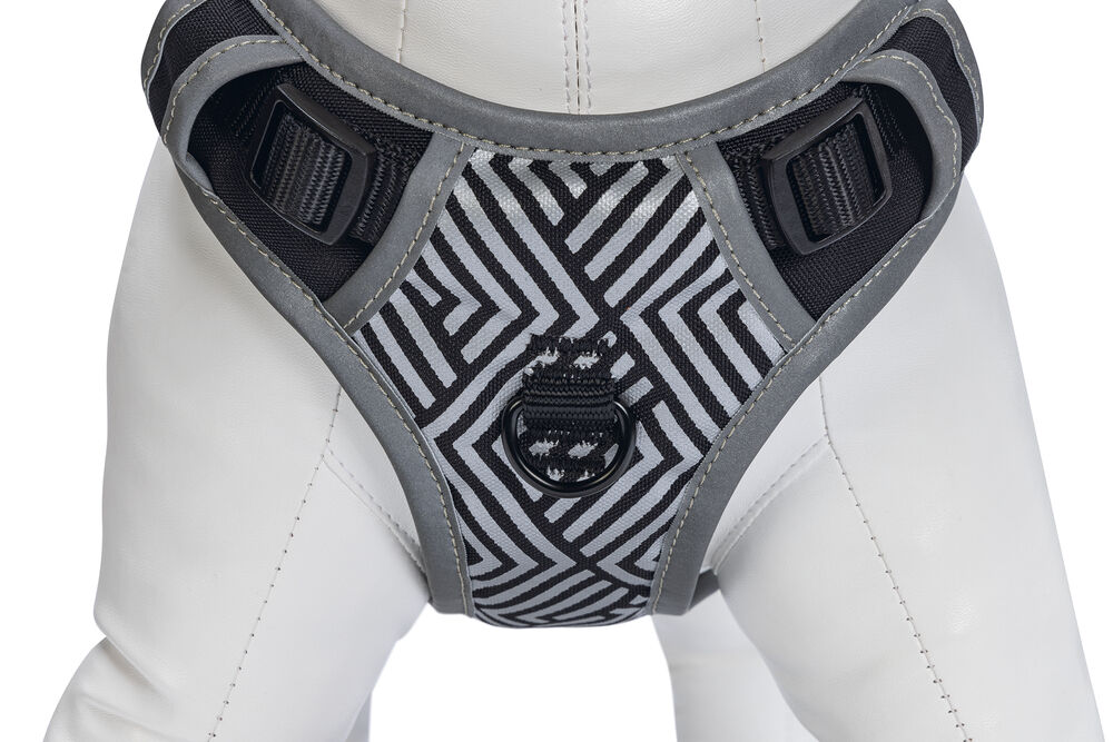 Beeztees Parinca Y - Veiligheidstuigje Hond - zwart - 38 tot 51 cm