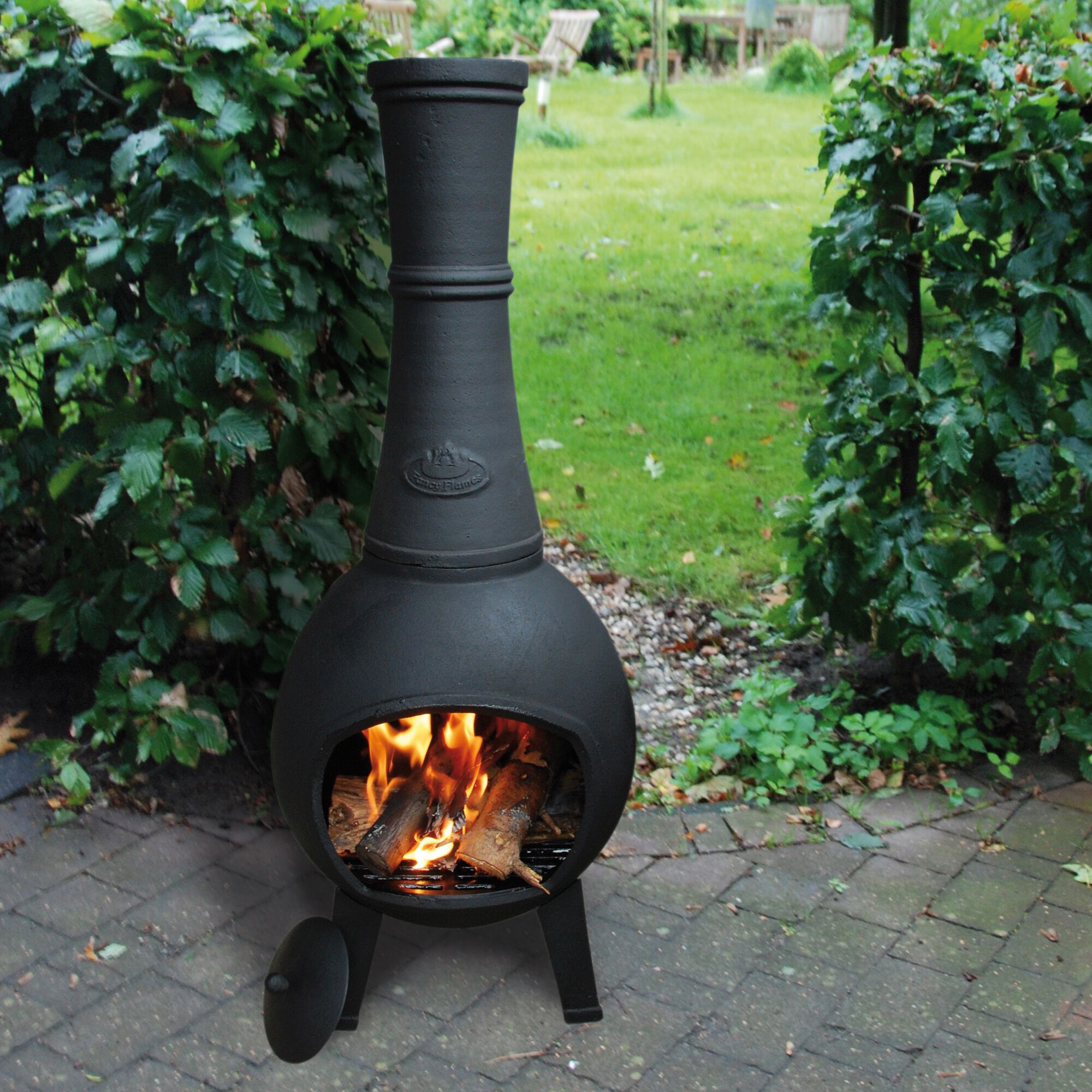 Esschert Fancy Flames Large - Tuinhaard - Rond - Zwart - Gietijzer - L
