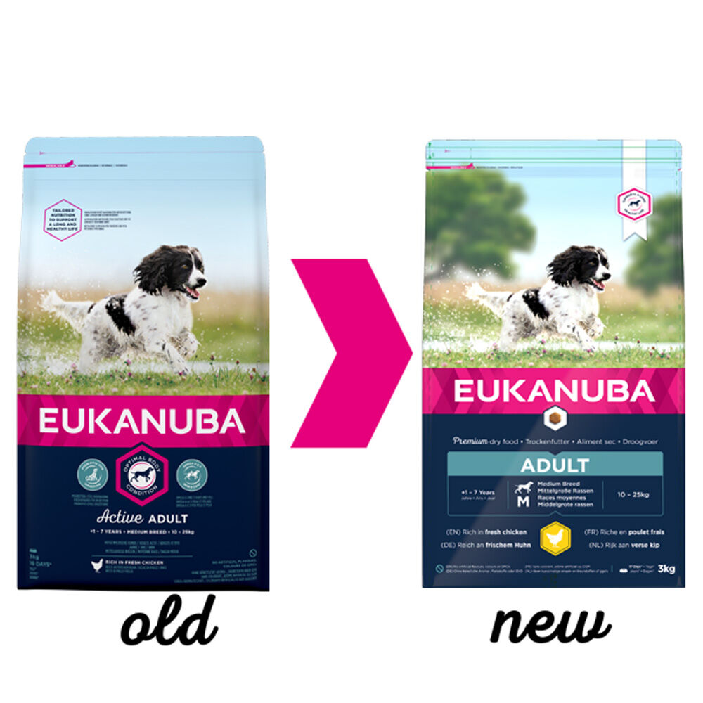 Eukanuba Adult Medium - Hondenvoer - Kip - 3 kg