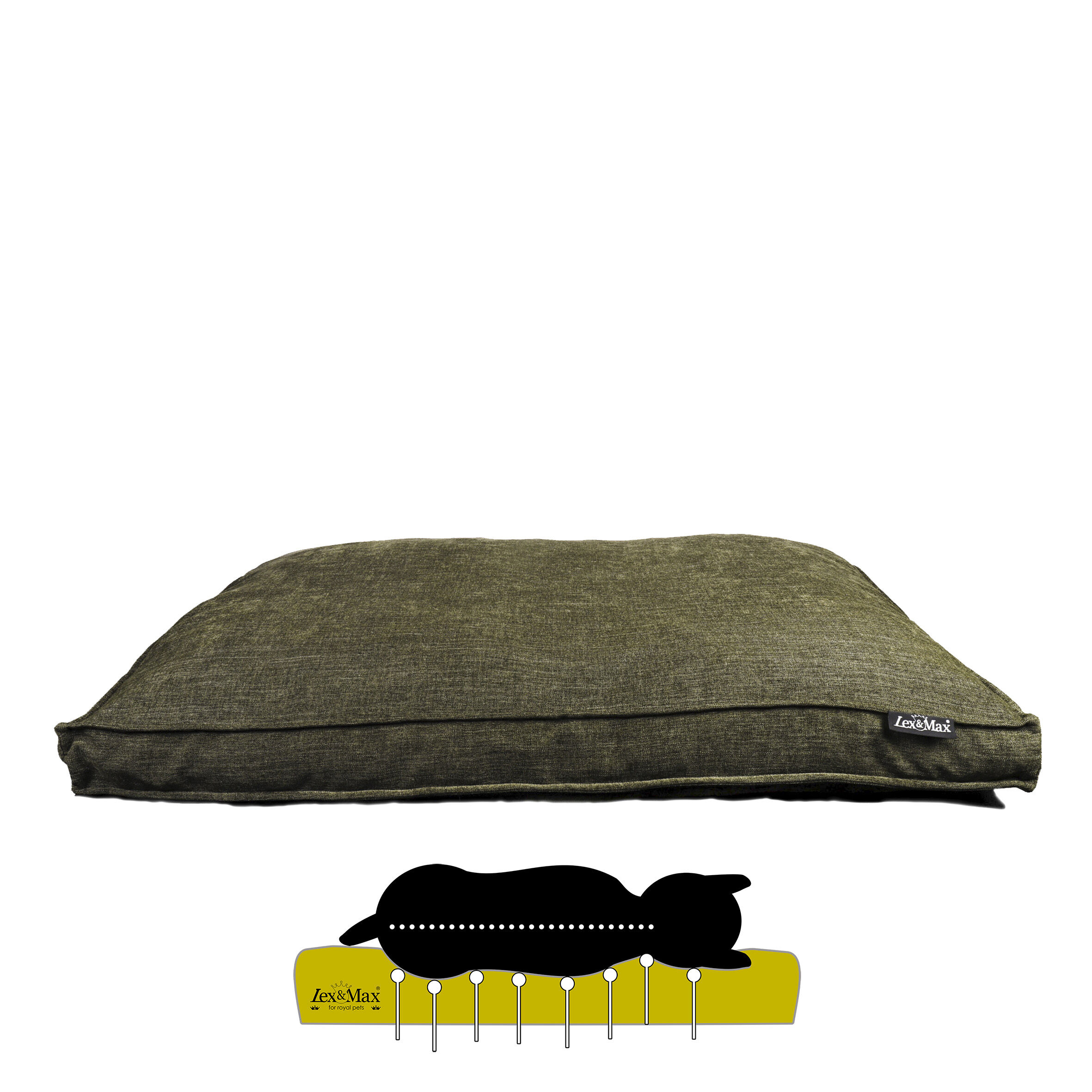 Lex & Max Stockholm - Orthopedisch Benchkussen - Groen - 17x120x80 cm