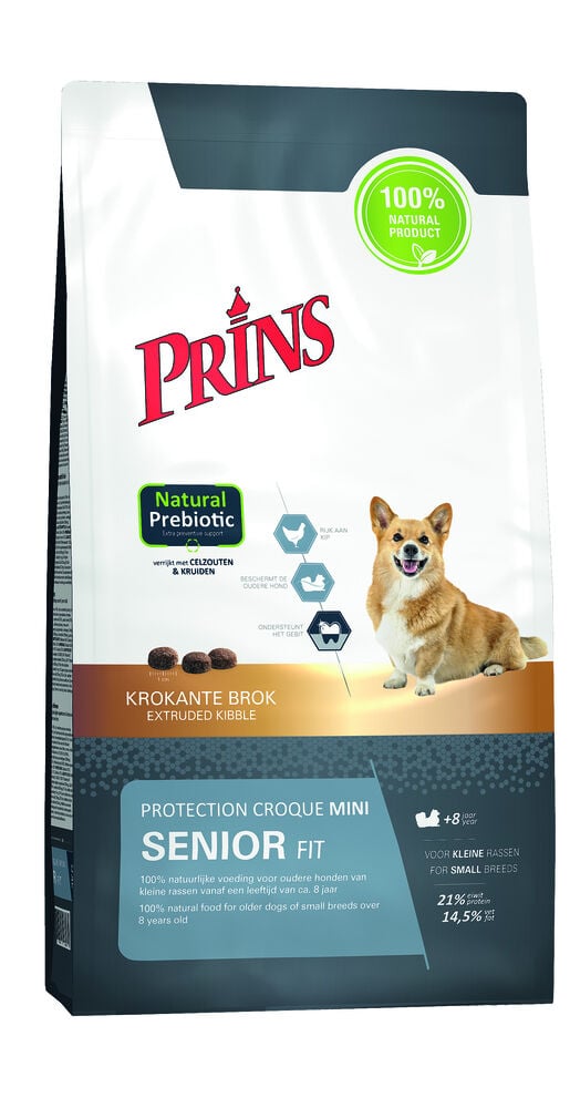 Prins Petfoods Protection Croque Mini Senior Fit - Hondenvoer - 10.00 - kip