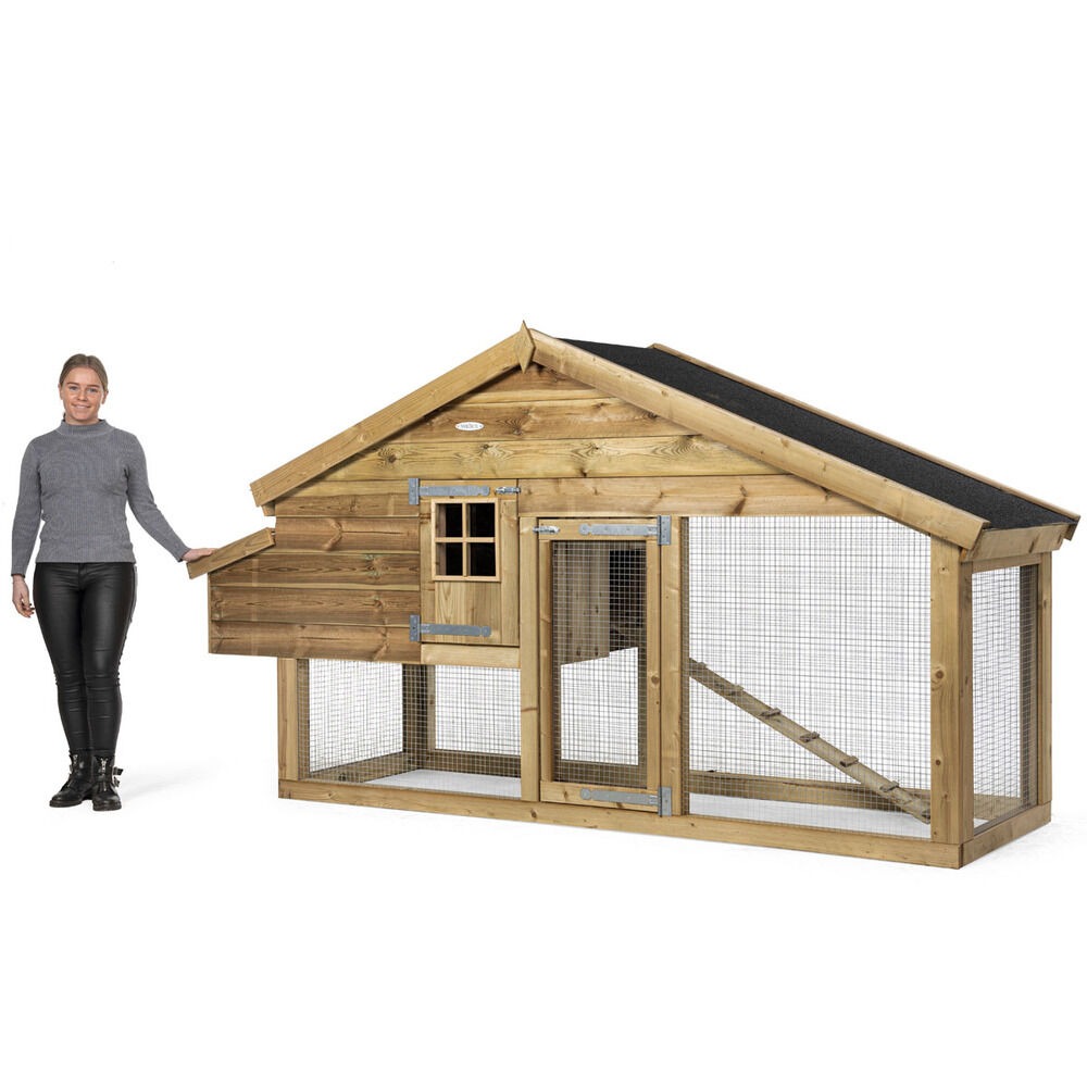 Voldux Romy - Kippenhok met ren - 160.00 cm - Naturel - 300.00 cm - Groot - 90.00 cm