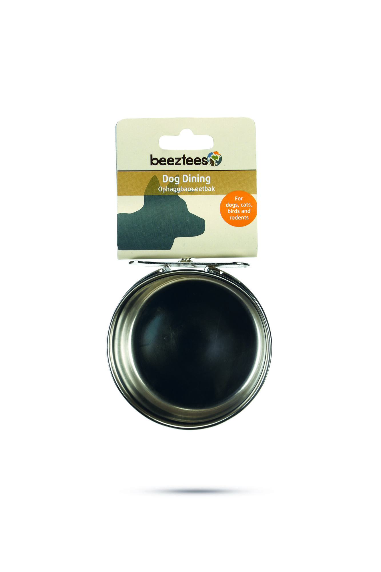 Beeztees Coopcup Inox - voer- en drinkbak - 8.00 cm - Zilver - 10.00 cm - 9.00 cm - 10.00 cm