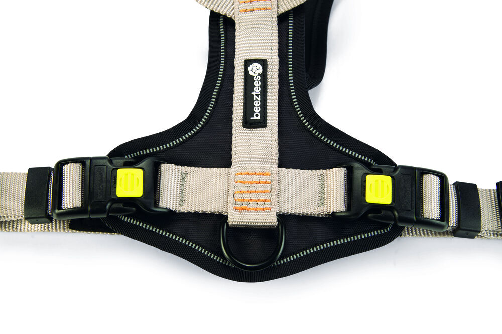 Beeztees Premium Parinca - Y-tuig Hond - grijs - 20 mm - 42 tot 46 cm - 46 cm