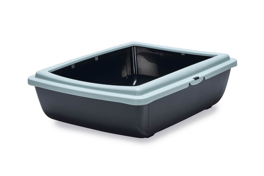 Beeztees  Eco Juliet - Kattenbak - Lichtblauw/zwart - 1x48x1 cm