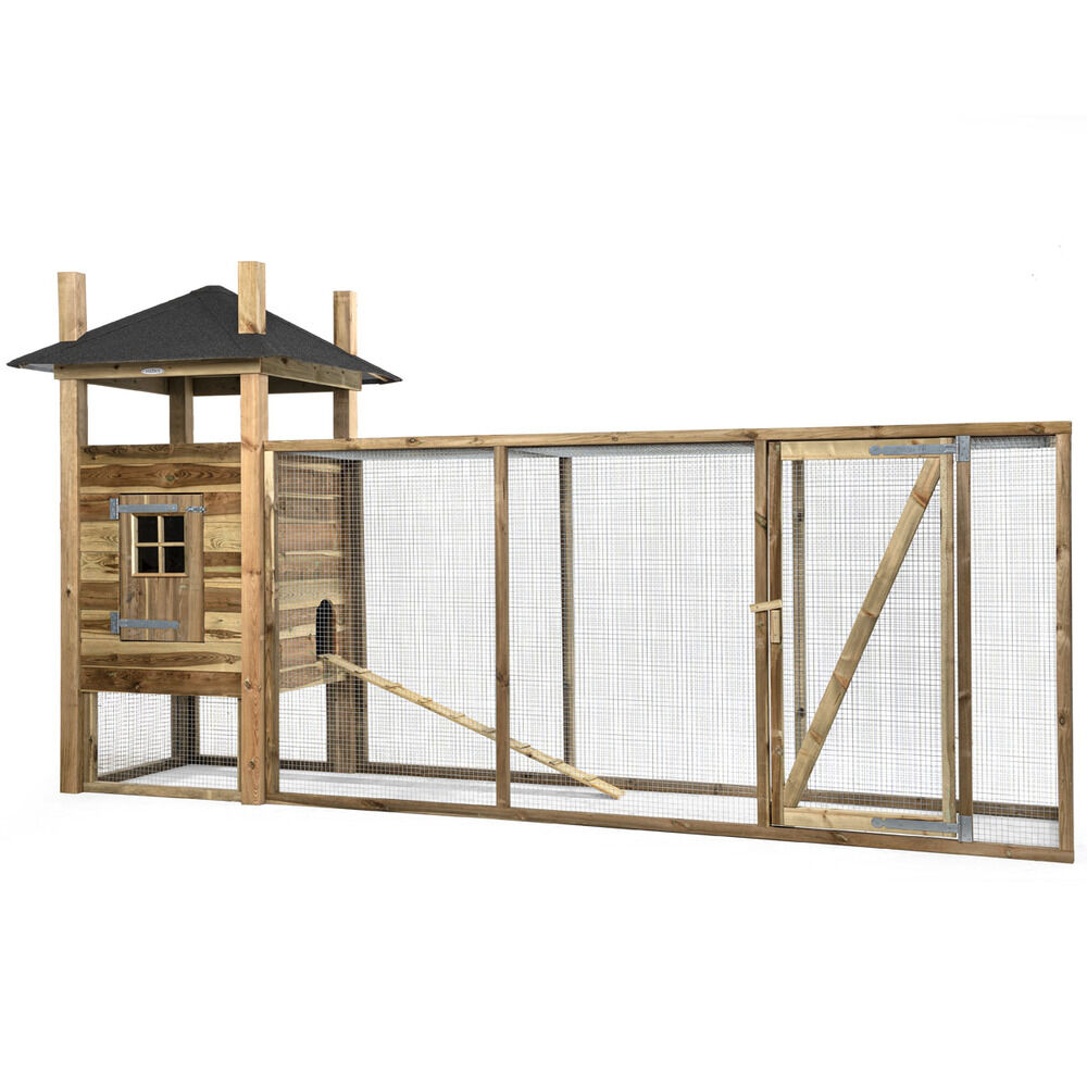 Voldux Hooiberg Fem XL - Kippenhok met ren - 225.00 cm - Naturel - 411.00 cm - 125.00 cm