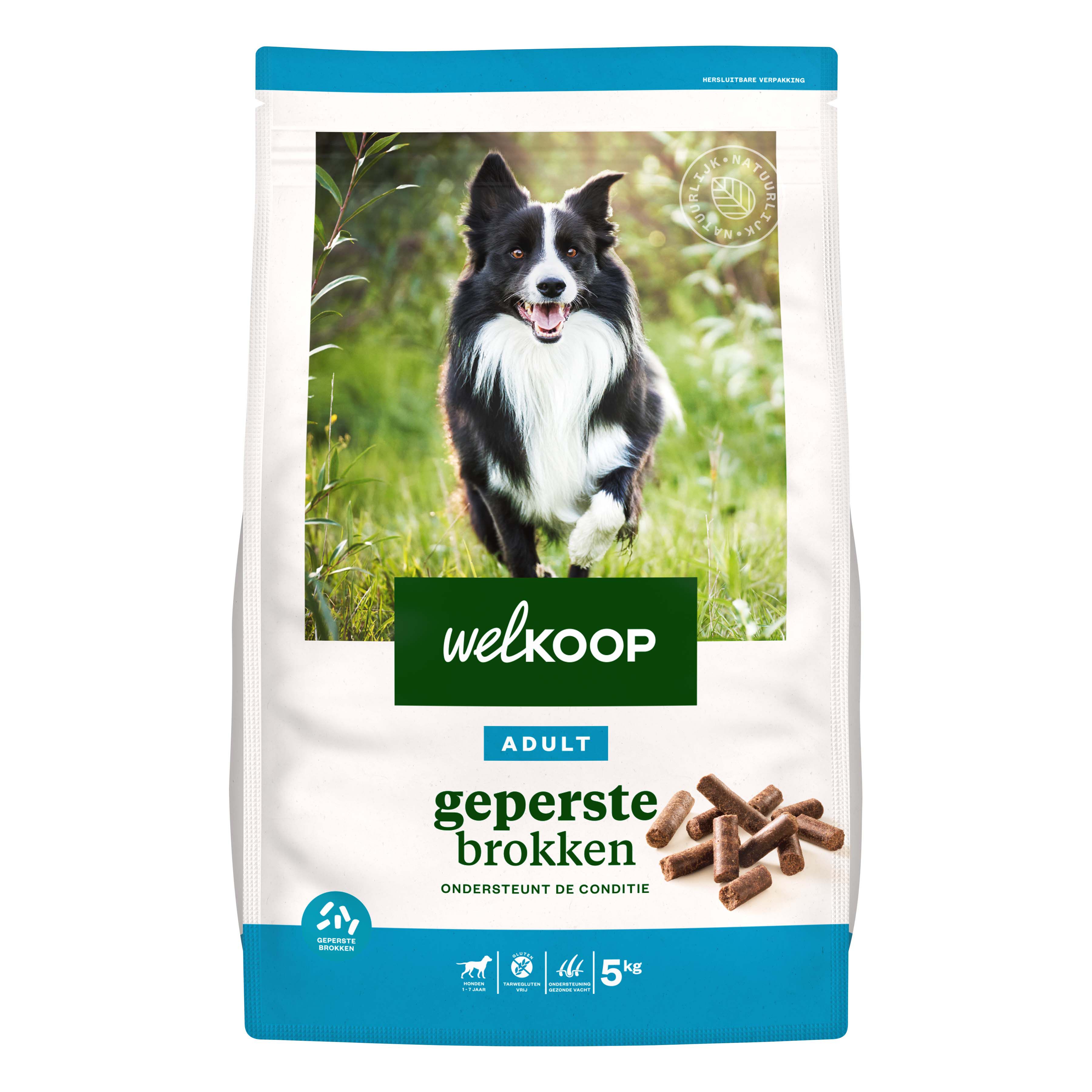 Welkoop Adult Geperste brokken - Hondenvoer - 5 - kip Welkoop Adult Geperste brokken - Hondenvoer - 5 - kip