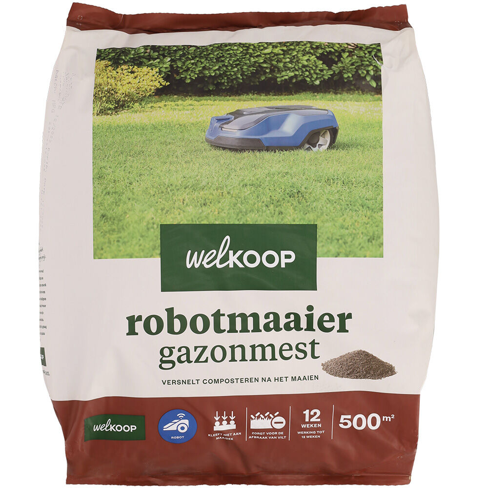 Welkoop - Robotmaaier Gazonmest - 500 m² - 15 kg