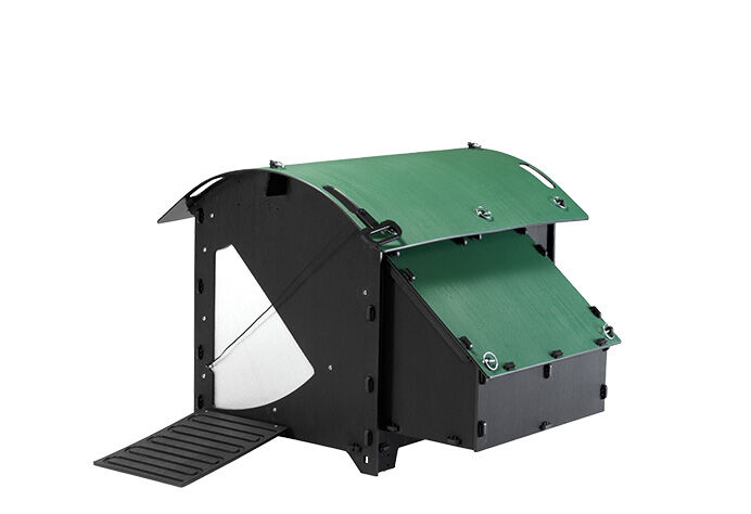 Nestera House - Kippenhok - 4 tot 6 kippen - 78.00 cm - Zwart/Groen - 59.00 cm - M - 80.00 cm