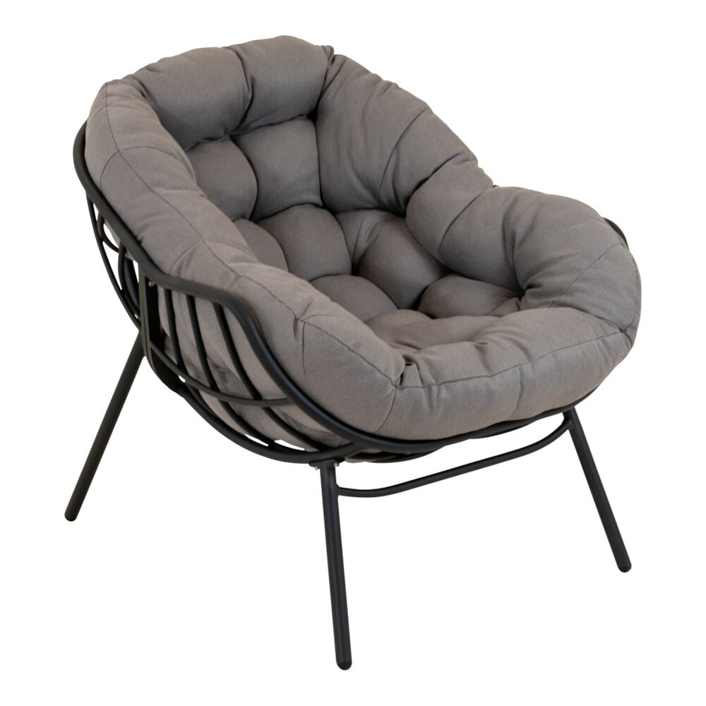 Lesli Living Cozy - Relaxstoel - 1.00 cm - Grijs - 101.00 cm - 87.00 cm