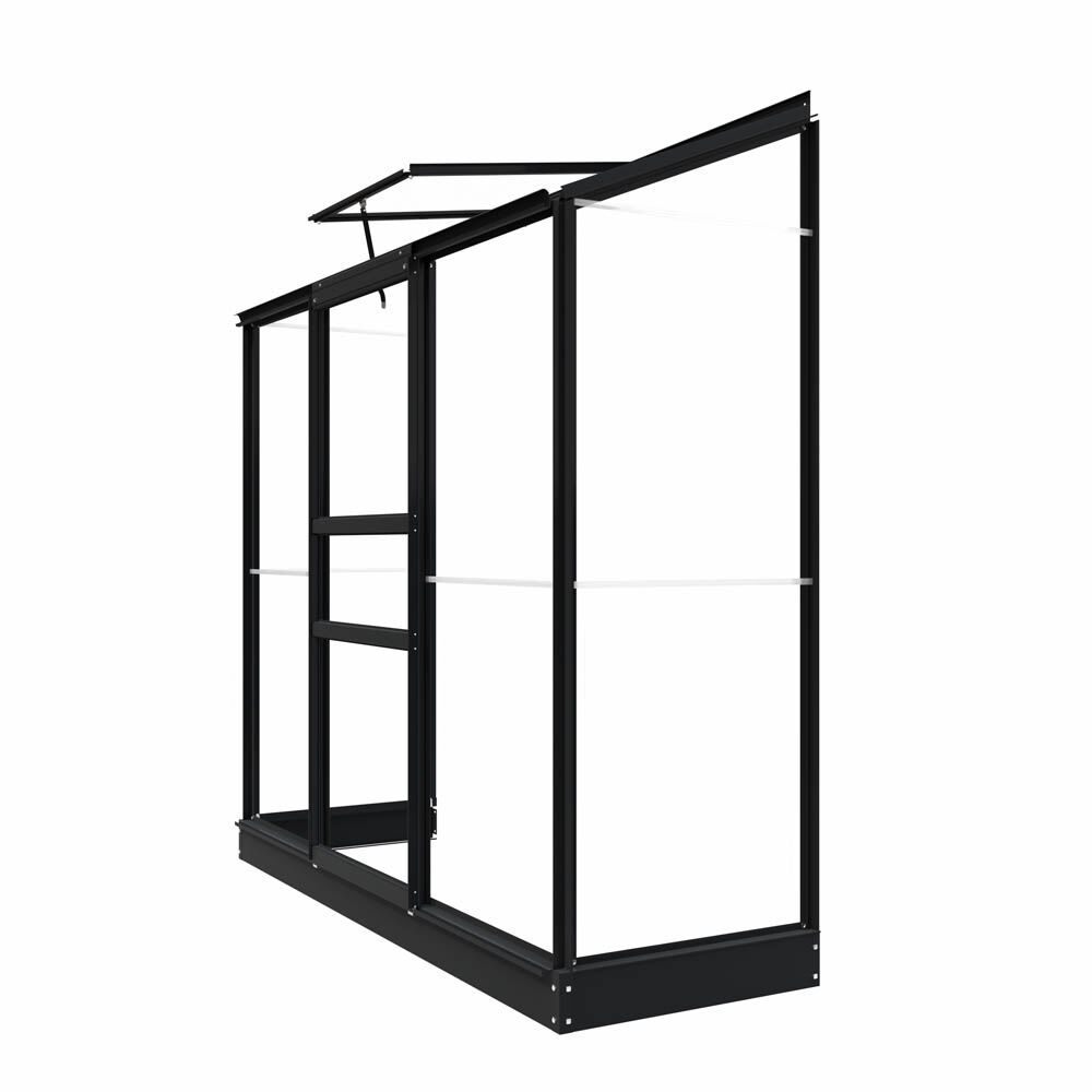 Royal Well Emma II - Muurkas - 194.00 cm - Zwart - Veiligheidsglas - 194.00 cm - 69.00 cm