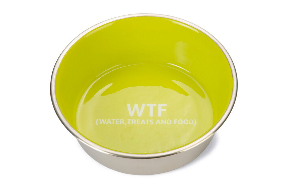 Beeztees WTF RVS - Voer en drinkbak - 1.00 cm - Groen - 1.00 cm - 20.00 cm - 1.00 cm