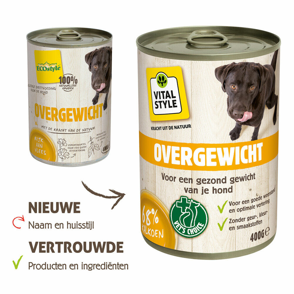 VITALstyle Overgewicht - Hondenvoer - 400.00 - kalkoen