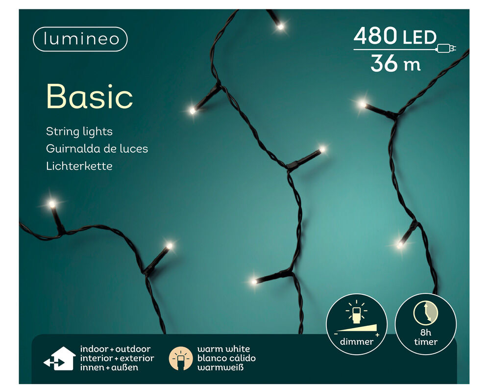 Lumineo Basic - Kerstboomverlichting - 480 - Warm wit - 360 cm Lumineo Basic - Kerstboomverlichting - 480 - Warm wit - 360 cm