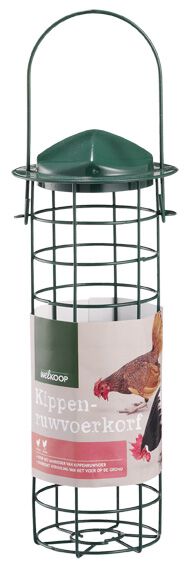 Welkoop Kippenruwvoerkorf - Voerbakken - Groen - 26.5x10.5x10.5 cm