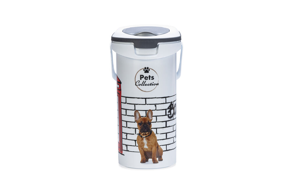 Curver Hond - Voercontainer - 10.00 l - 35.00 cm - Wit Grijs - 19.00 cm - 30.00 cm