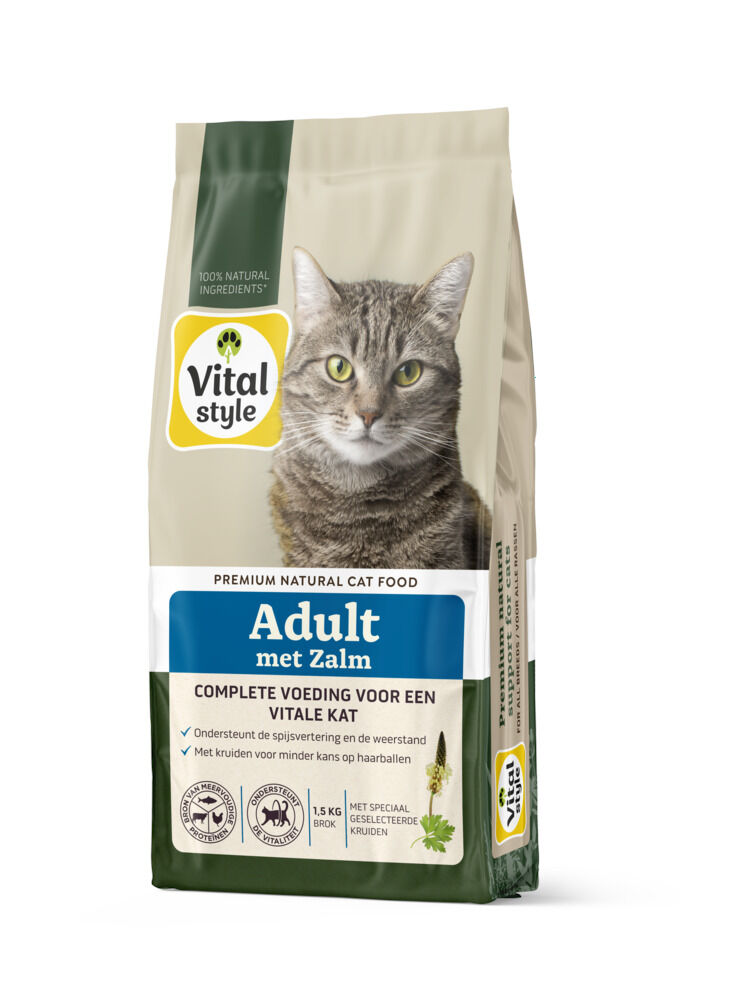VITALstyle Adult - Kattenvoer - Zalm - 1,5 kg