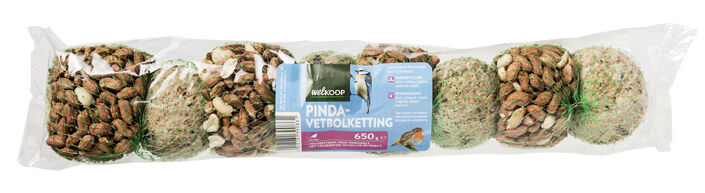 Welkoop Pinda/Vetbolslinger - Tuinvogelvoer Welkoop Pinda/Vetbolslinger - Tuinvogelvoer