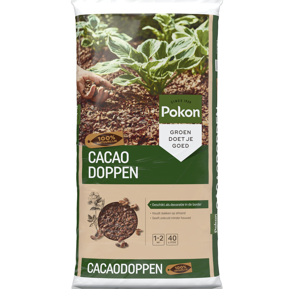 Pokon 100% natuurlijk - Cacaodoppen - 1-2m² - 40 L
