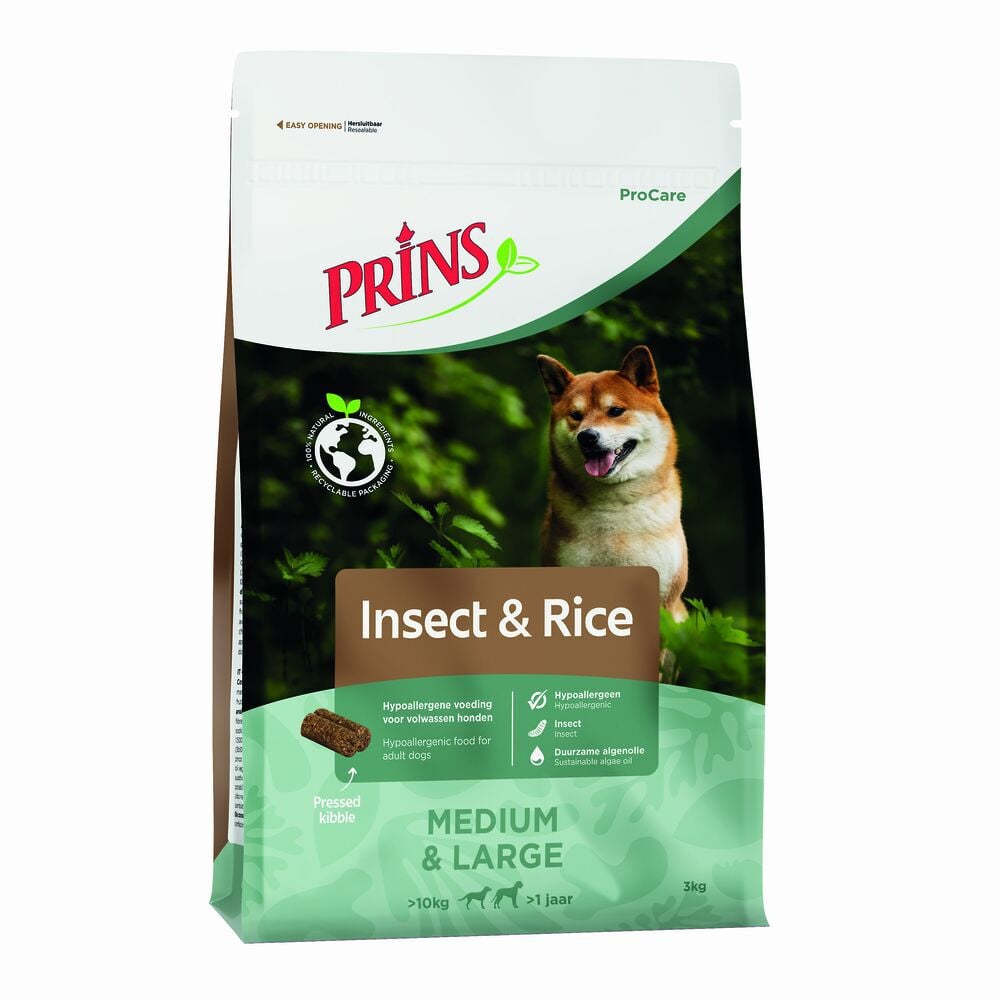 Prins Procare Medium - Large Geperste brok - Hondenvoer - 12.00 - insecten