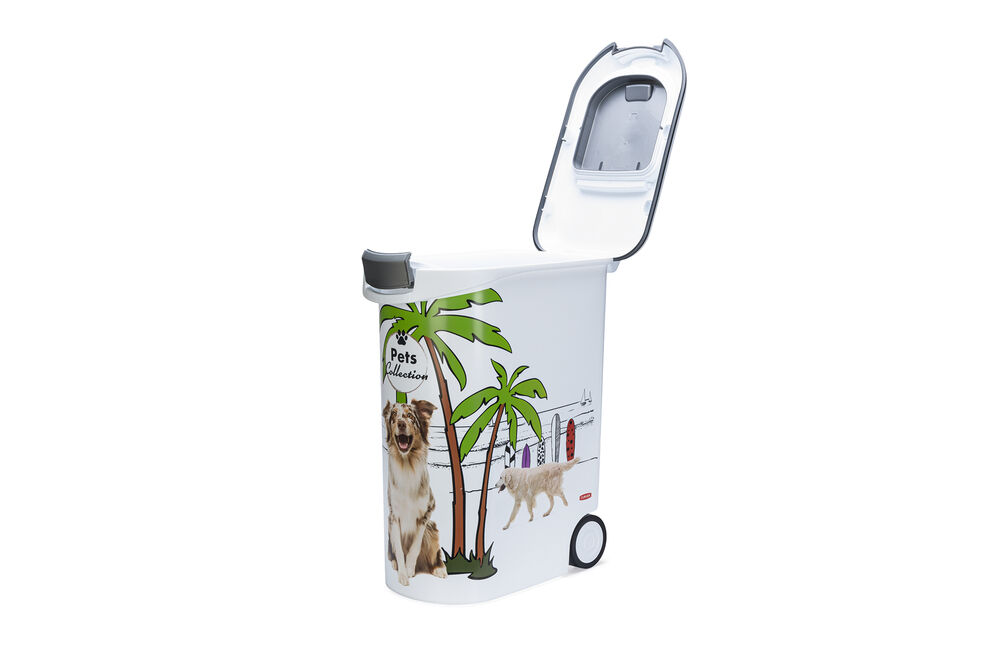 Curver Hond - Voercontainer - 54.00 l - 43.00 cm - Wit Grijs - 49.00 cm - 28.00 cm