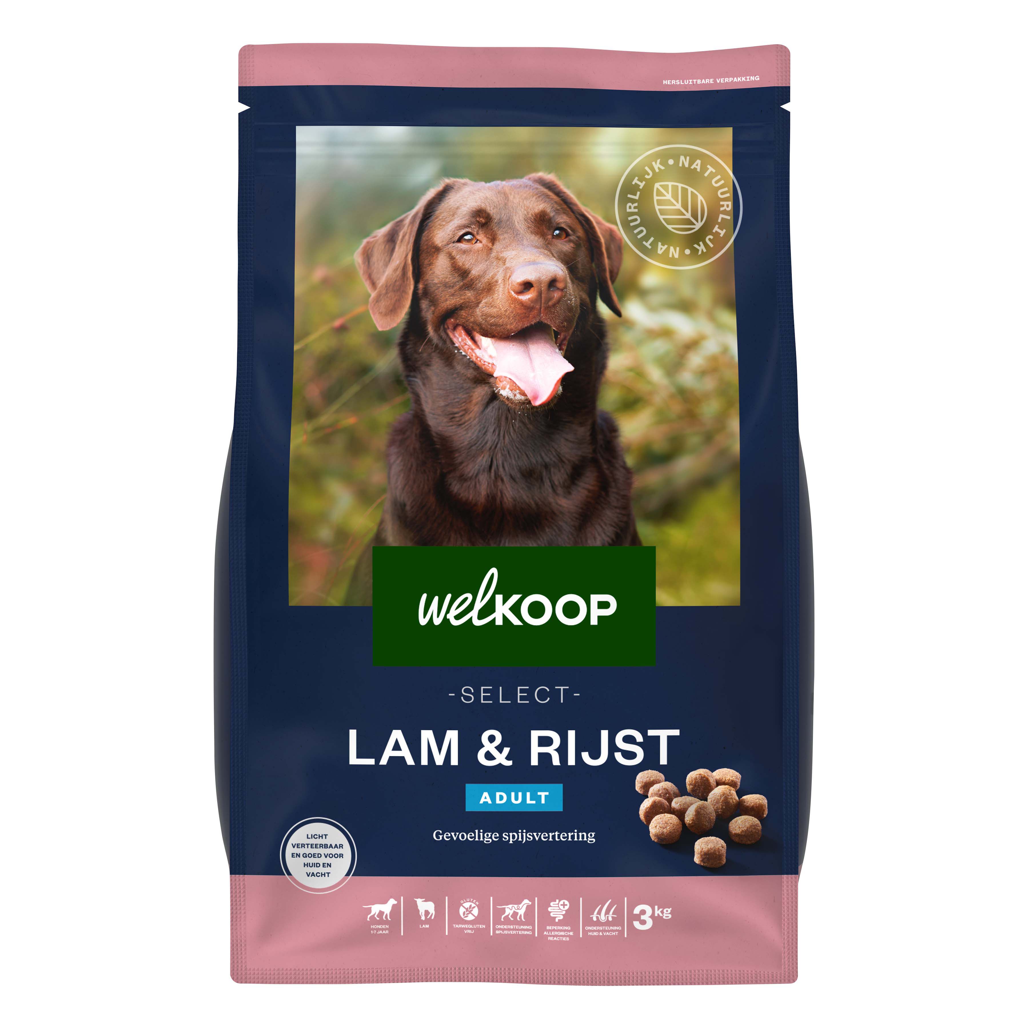Welkoop Select Adult Krokante brokken - Hondenvoer - 3.00 - lam, rijst