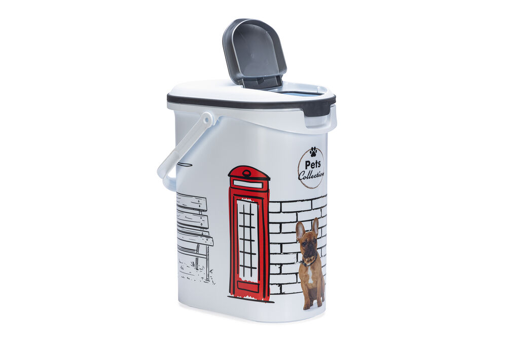 Curver Hond - Voercontainer - 10.00 l - 35.00 cm - Wit Grijs - 19.00 cm - 30.00 cm