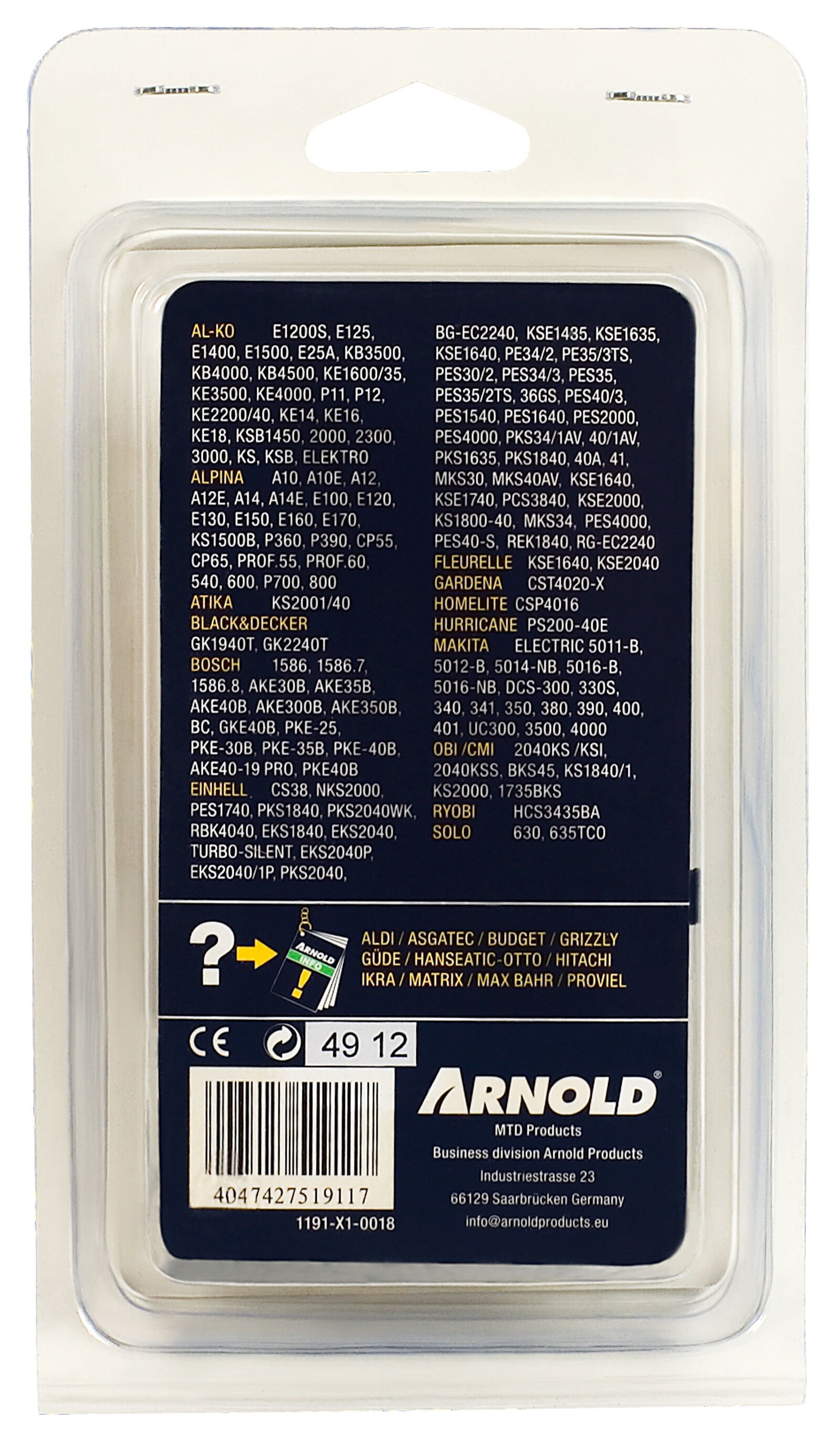Arnold AK02 3/8 1.3mm 57 schakels - Zaagketting - Sat Mar 08 00:00:00 CET 2025