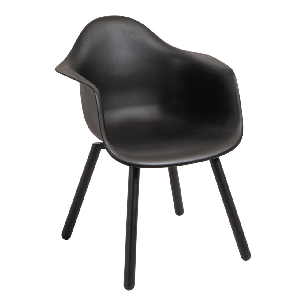 Lesli Living Montreux - Tuinstoel - 1.00 cm - Zwart - 44.00 cm - 63.00 cm