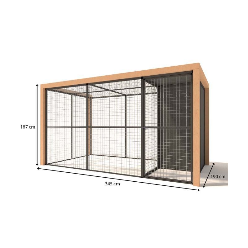 Glorenza Noor - Kattenren - Antraciet - 187x190x345 cm