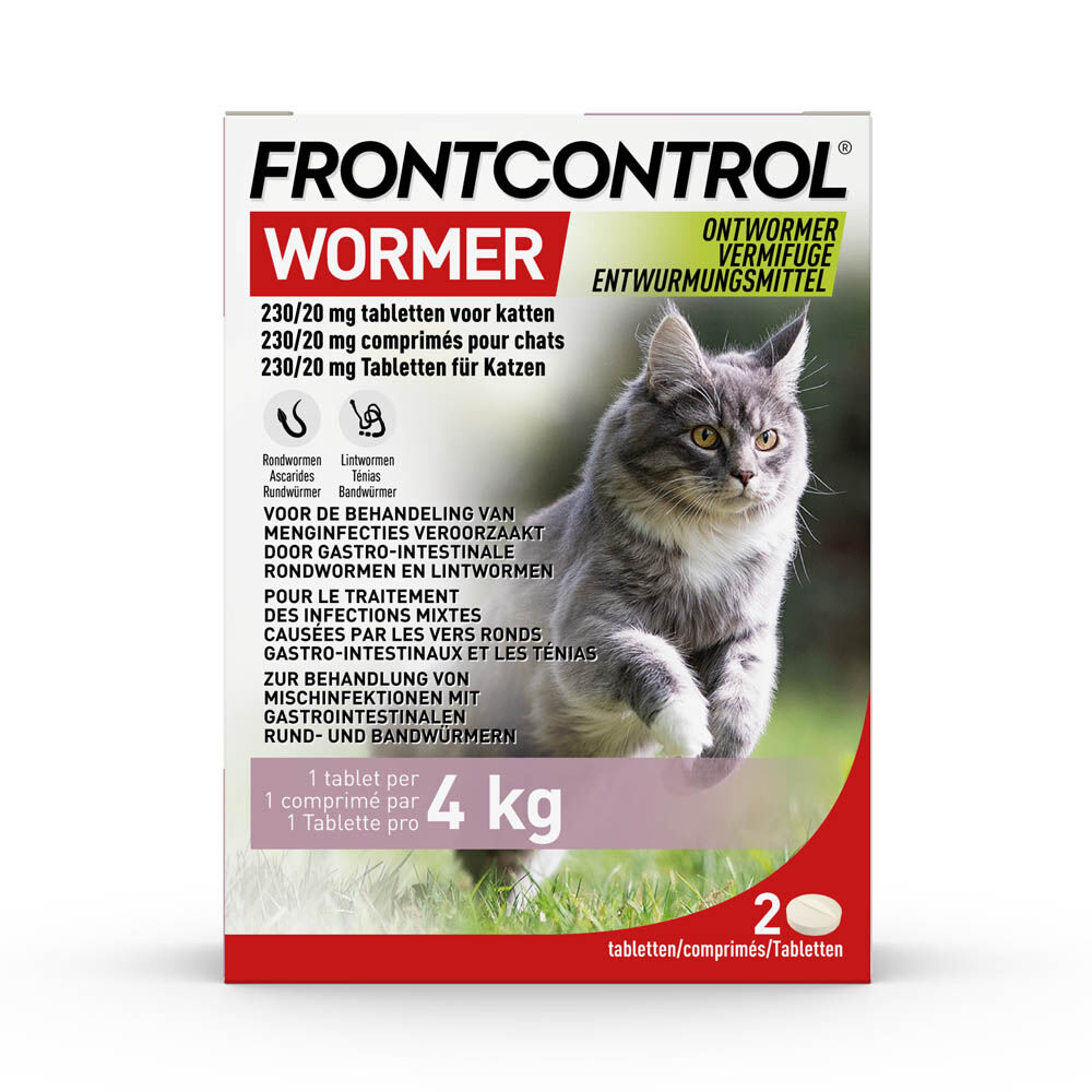 Frontcontrol - Ontwormer Kat - 2 tabletten