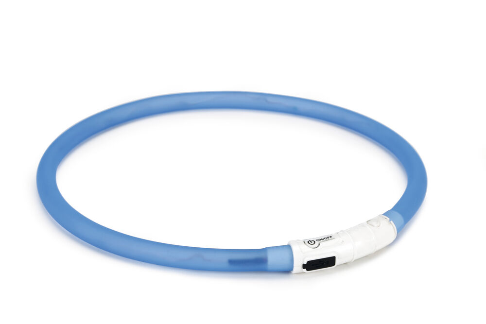 Beeztees Dogini USB - Lichtgevende Halsband  - Hond - 28.00 cm - blauw - 10 mm - 20.00 cm - 70.00 cm