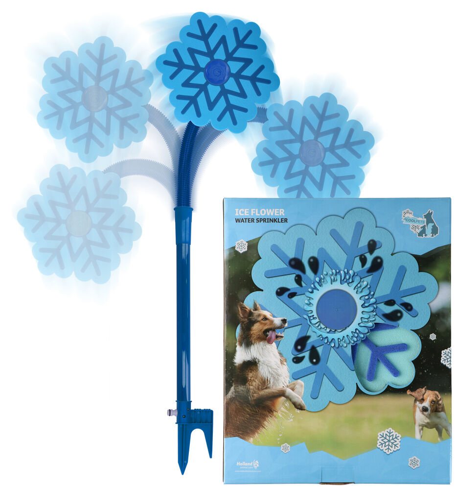 CoolPets Ice Flower Sproeier - Waterspeelgoed hond - blauw - 38.8x30.6x8.2 cm