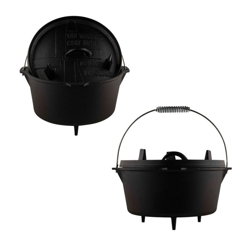 The Windmill Cast Iron Dutch oven 9Q 8,5L - Pan - Zwart - Large